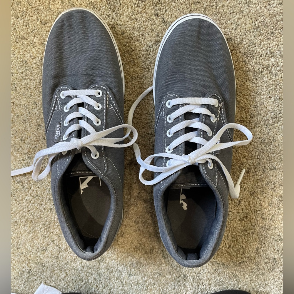 Vans size 7.5 gray barley worn